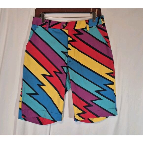 Loudmouth Golf Men's Colorful John Daly Captain Thunderbolt Shorts 32 - Picture 2 of 7